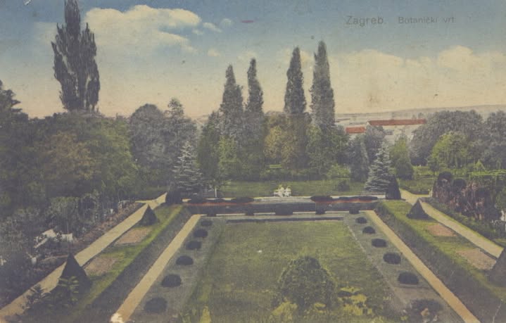 Botanički vrt, Mihanovićeva ulica, 1914. godine